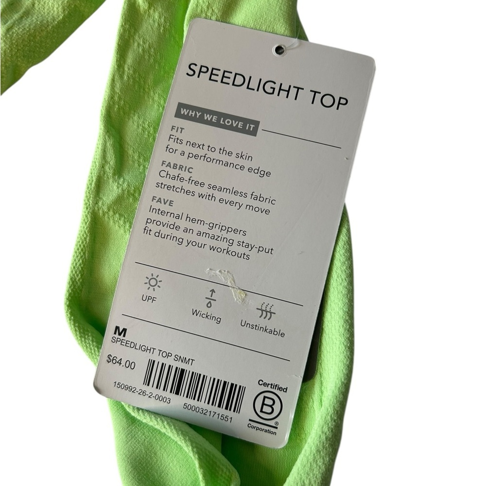 Athleta Womens Green Long Sleeve Speedlight Workout Top M NWT - Picture 6 of 7